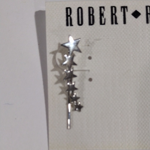 Silver Star Cascade Earrings – Polished Multi-Star Celestial Statement Jewelry - Picture 4 of 8